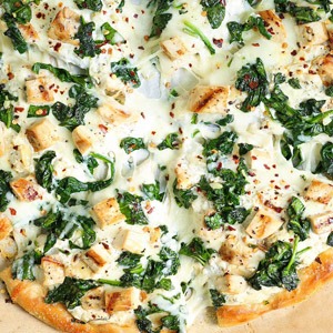 Garlic Spinach Pizza
